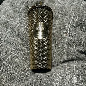 Starbucks gold metallic studded tumbler